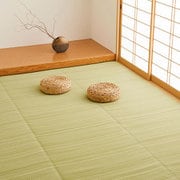 洗えるい草風カーペット ライアン 団地間6畳 グリーン