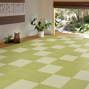 洗えるい草風カーペット 矢倉 江戸間2畳 グリーン
