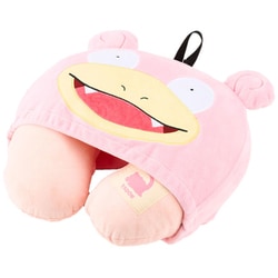 フード付きネックピロー ヤドン ピンク