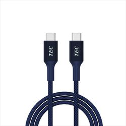 PD100W対応 USB2.0 高耐久 Type-C to Cケーブル 0.3m 青 TUSBC20-BL03M