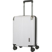 スーツケース ハードキャリー ファスナータイプ 拡張機能付き 旅行目安日数：3～4泊 38L/拡張時44L TSAロック搭載 機内持ち込み可能 預け入れ無料 ペットボトルホルダー付き TE-0891-48 ホワイト.H