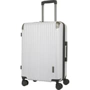 スーツケース ハードキャリー ファスナータイプ 拡張機能付き 旅行目安日数：5～6泊 60L/拡張時69L TSAロック搭載 預け入れ無料 ペットボトルホルダー付き TE-0891-57 ホワイト.H