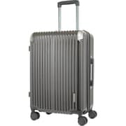 スーツケース ハードキャリー ファスナータイプ 拡張機能付き 旅行目安日数:5~6泊 60L/拡張時69L TSAロック搭載 預け入れ無料 ペットボトルホルダー付き TE-0891-57 ブラック.H