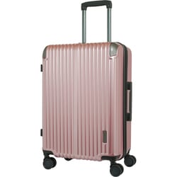スーツケース ハードキャリー ファスナータイプ 拡張機能付き 旅行目安日数：5～6泊 60L/拡張時69L TSAロック搭載 預け入れ無料 ペットボトルホルダー付き TE-0891-57 ピンク.H