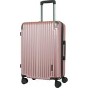 スーツケース ハードキャリー ファスナータイプ 拡張機能付き 旅行目安日数:5~6泊 60L/拡張時69L TSAロック搭載 預け入れ無料 ペットボトルホルダー付き TE-0891-57 ピンク.H