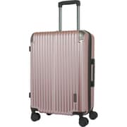 スーツケース ハードキャリー ファスナータイプ 拡張機能付き 旅行目安日数：5～6泊 60L/拡張時69L TSAロック搭載 預け入れ無料 ペットボトルホルダー付き TE-0891-57 ピンク.H
