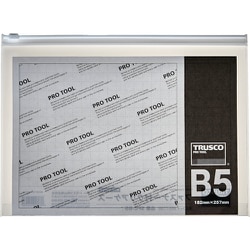 TRUSCO ファスナー付クリアケース B5