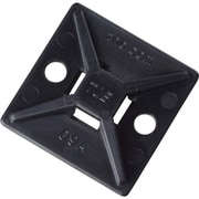 TY-Rap 結束バンド用マウントベース(ねじ固定/粘着テープ付き) 4方向マウンティングベース耐候(黒色)(大袋)タイ幅最大3.6mm1000個入り
