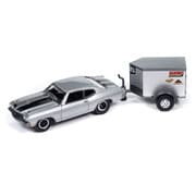 JLSP380 1/64 1970 シェビー シェベル&トレーラー シルバー/ブラックストライプ [ダイキャストミニカー]