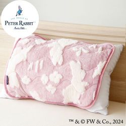 毛布のようなあったか枕パッド ピーターラビット（TM） フランネル ジャガード織り ピンク 35×50～43×63cm枕用 PRMP4031-16
