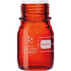 017590-100A [SIBATA プロテクトプラスコートねじ口びん 茶かっ色 びんのみ 100mL 10入]