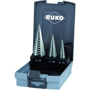 RUKO 3枚刃スパイラルステップドリル 3本組セット ハイス 101326RO