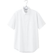 AZ634160-001-L [ピエ メンズ半袖ボタンダウンシャツ AZ634160 ホワイト L]