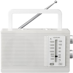 卓上ラジオ ホームラジオ AM/FM（ワイドFM対応） ACアダプター付属 ホワイト SAD-7231/W