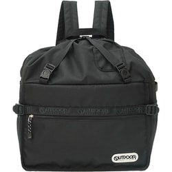 22469092 [OUTDOOR PRODUCTS ハイプレミアム ロゴテープ バスケット リュック3 BLACK]