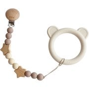holder×BEAR teether fikaオリジナルパッケージ付き ホルダー歯固めセット beige（ベージュ） GIF-HKB