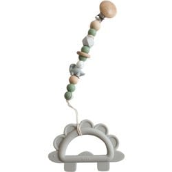 holder×恐竜 teether fikaオリジナルパッケージ付き ホルダー歯固めセット gray（グレー） GIF-HKGRY