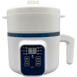 マグカップ式電気なべ 蒸し器付き 保温 予約 取っ手付 OMC-CKEP01