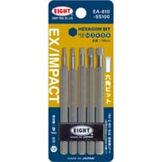 EA-620-5S10 [EIGHT トーションビット EX/IMPACT 六角ビット5本セット 100mm 差込溝13mm]