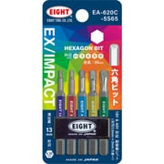 EA-620C-5S65 [EIGHT トーションビット EX/IMPACT 六角カラービット5本セット 65mm 差込溝13mm]