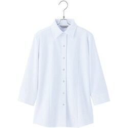 HCB4007-001-17 [ピエ 七分袖ブラウス HCB4007 ホワイト 17]