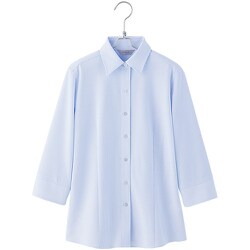 HCB4007-020-13 [ピエ 七分袖ブラウス HCB4007 サックス 13]