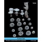 Man1604 1/16 森林の動植物セット [組立式プラスチックモデル]