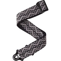 ギターストラップ ストラップロック構造搭載 Autolock Strap Black Geometric Padded 50BAL03