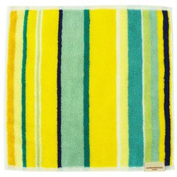 レ・トワール・デュ・ソレイユ×今治タオル 両面パイル 今治タオルハンカチ CITRONNELE Jaune Acide Turquoise（シトロネル ジョンヌ アシッド ターコイズ） 日本製 A297254
