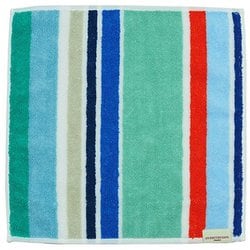 レ・トワール・デュ・ソレイユ×今治タオル 両面パイル 今治タオルハンカチ PETIT CAPRI Blanc Turquoise（プチ カプリ ブラン ターコイズ） 日本製 A297313