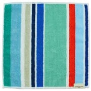 A297313 [レ・トワール・デュ・ソレイユ×今治タオル 両面パイル 今治タオルハンカチ PETIT CAPRI Blanc Turquoise（プチ カプリ ブラン ターコイズ） 日本製]