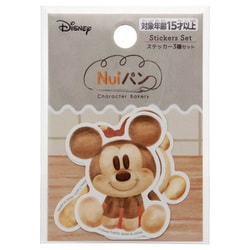 ディズニーキャラクター Nuiパン ステッカー 3種セット キャラクターパンセット ミッキー＆ミニー＆プー