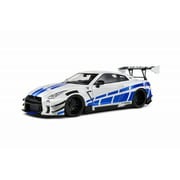 S1805816 1/18 日産 GT-R R35 LB WORKS ポール トリビュート 2024 ホワイト/ブルー [ダイキャストミニカー]