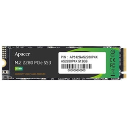 AS2280P4X 内蔵SSD M.2 SSD 512GB 3D NAND M.2 2280 NVMe（PCIe Gen3×4） Read：2100MB/s / Write：1500MB/s AP512GAS2280P4X-1
