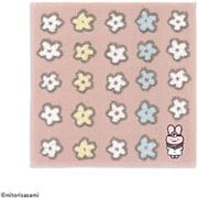 42-0030080 [タオルハンカチ ホワイトタイガーとブラックタイガー うさぎ先生 ちょっと特別 25cm×25cm ピンク]