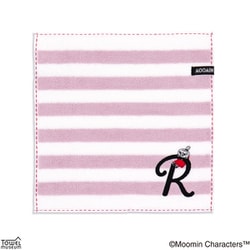 タオルハンカチ ムーミン イニシャルステッチ（リトルミイ） イニシャルR 25cm×25cm ピンク 47-0290071