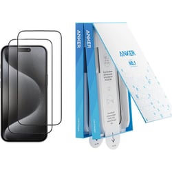 A720A00E [Anker Easy Fit ガラスフィルムキット HD for iPhone 16 Plus / 15 Plus 2枚セット]