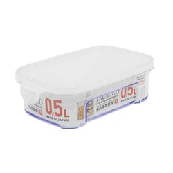 TSUMICO 食品保存容器 S 500ml S・M・Lを積み重ねて高さがそろう スタッキング クリア ナチュラル 縦17.5×横11.4×高さ5.6cm 日本製 KK-641