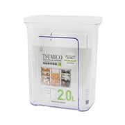 TSUMICO 食品保存容器 L 2L S・M・Lを積み重ねて高さがそろう スタッキング クリア ナチュラル 縦17.5×横11.4×高さ20cm 日本製 KK-643