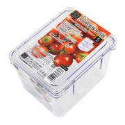 透明 野菜 保存容器 S 1.1L すのこ付 一目で中身がわかる 重ねられて省スペース オールクリア 指穴付き つまみ付き 幅11×奥行14×高さ10.5cm 日本製 KK-646