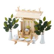 神棚 神棚セット 一社 中神明 神棚セット コンパクト 神具付き