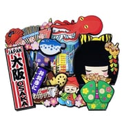 木製 マグネット 姫こけし(グリーン) NB-JW419