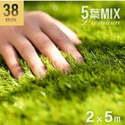 人工芝 高級タイプ 5色ミックス 芝丈38mm/極細 qh014cg-lg