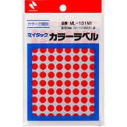 マイタック カラーラベル 88片×12シート入（1056片入） 赤 直径8mm ML-151N1