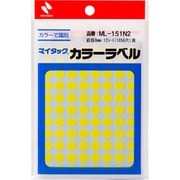 マイタック カラーラベル 88片×12シート入（1056片入） 黄 直径8mm ML-151N2
