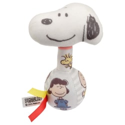 対象年齢：0ヶ月～ やわらかにぎにぎラトル PEANUTS スヌーピー
