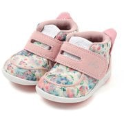 ifme CALIN 水彩花柄ファーストシューズ ベビー スニーカー ピンク 11.5cm 203814