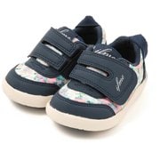 ifme CALIN 水彩花柄ワンベルトスニーカー ベビー スニーカー ネイビー 12cm 203815