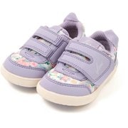 ifme CALIN 水彩花柄ワンベルトスニーカー ベビー スニーカー パープル 12cm 203815