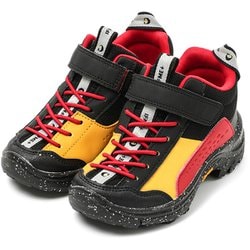 IFME+K vibramソール ミドルカットブーツ キッズ ハイキングシューズ ブラック 18cm 205349